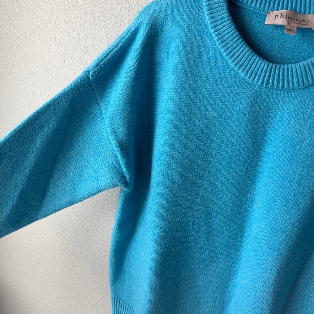 Philosophy Bright Blue Knit Sweater - Picture 10 of 11